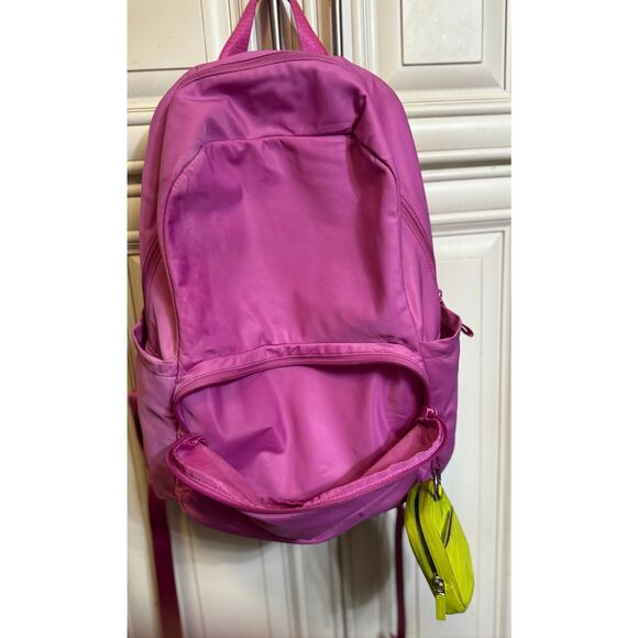 Lululemon Women's Bright Pink Green Pouch Everywhere Backpack - Picture 5 of 14